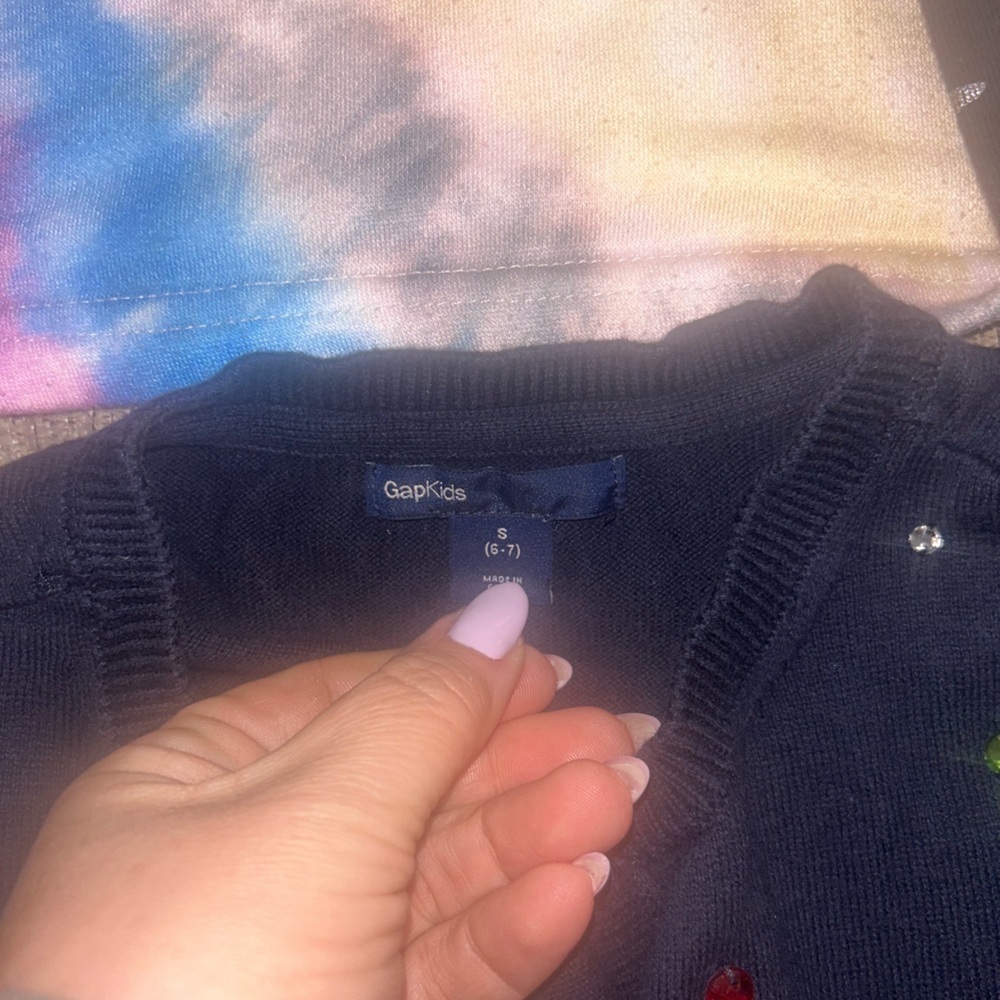 Lot of 5 sweatshirts, cardigans and hoodies for girls size 6 - Picture 3 of 14